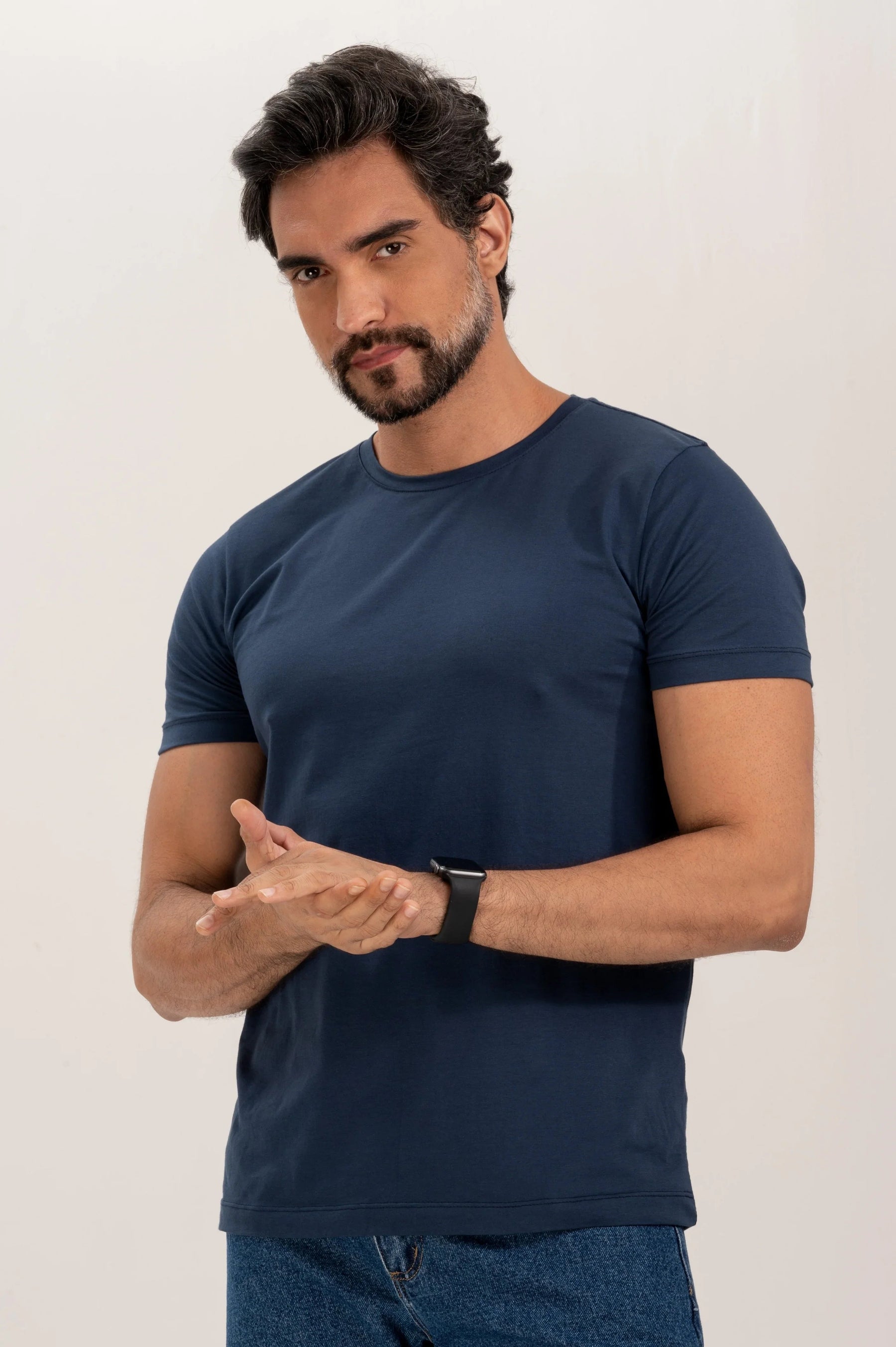 Camiseta Premium Algodão Egipcio Lisa Slim