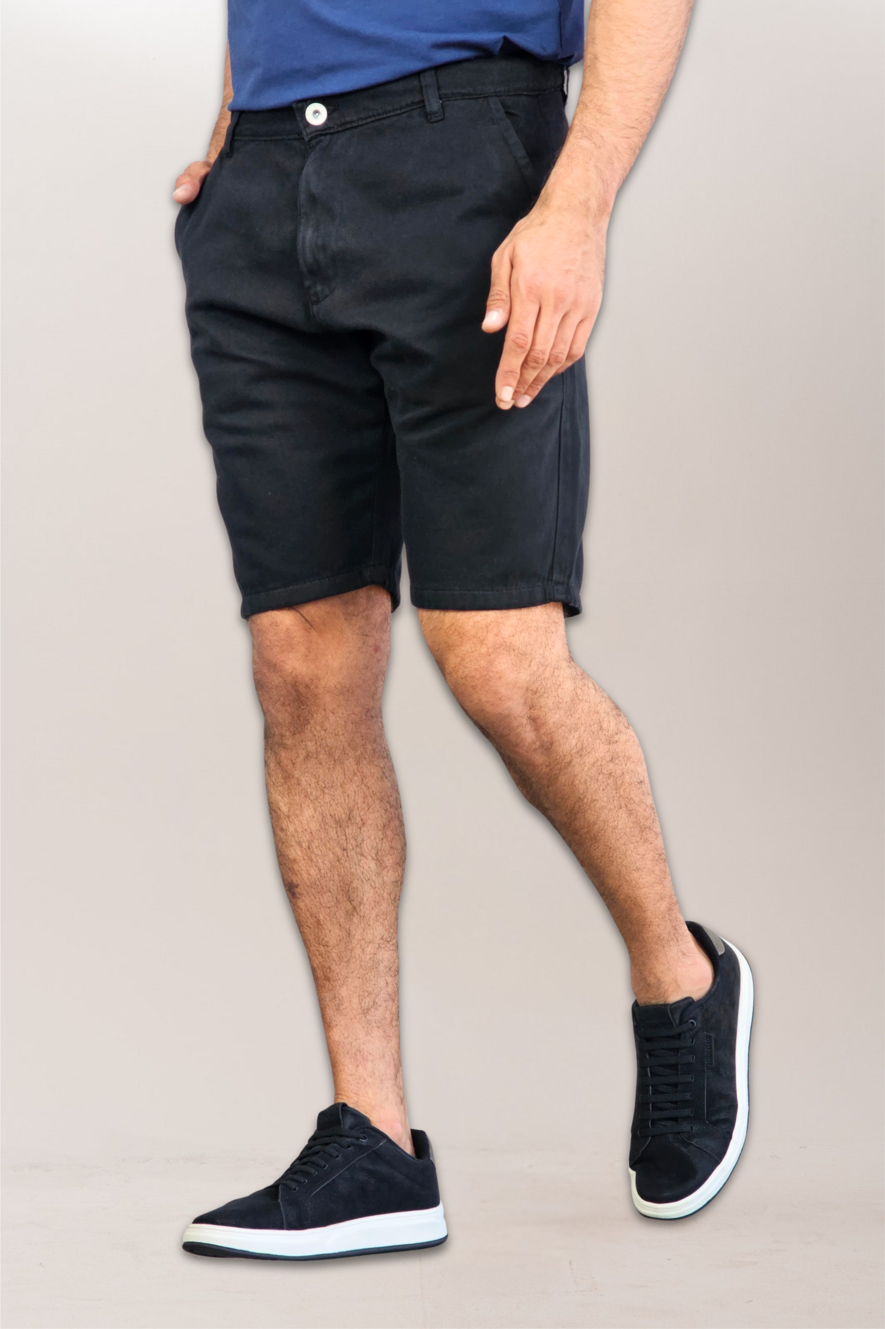Bermuda Chino Sarja Algodão Puro Slim