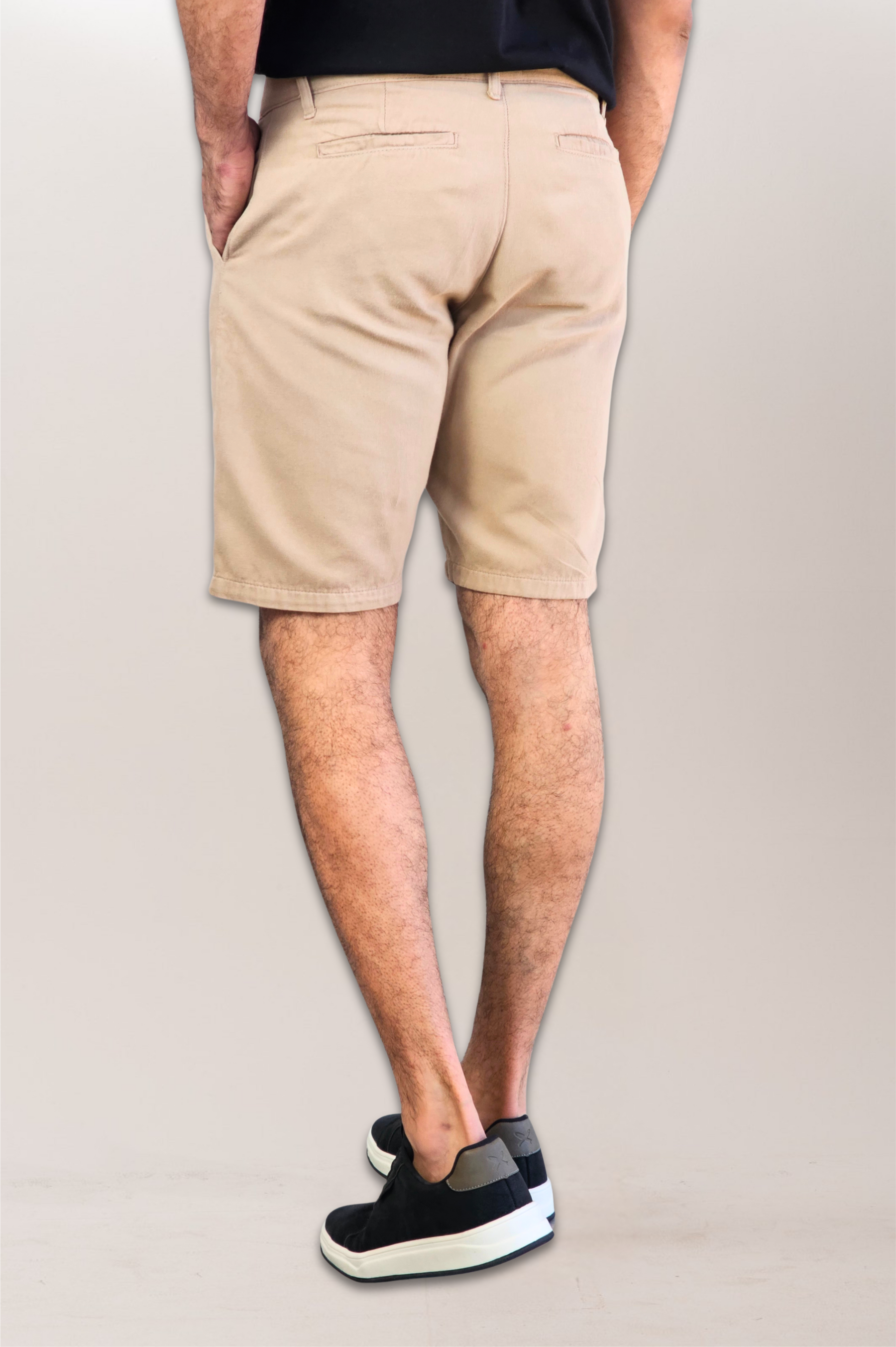 Bermuda Chino Sarja Algodão Puro Slim