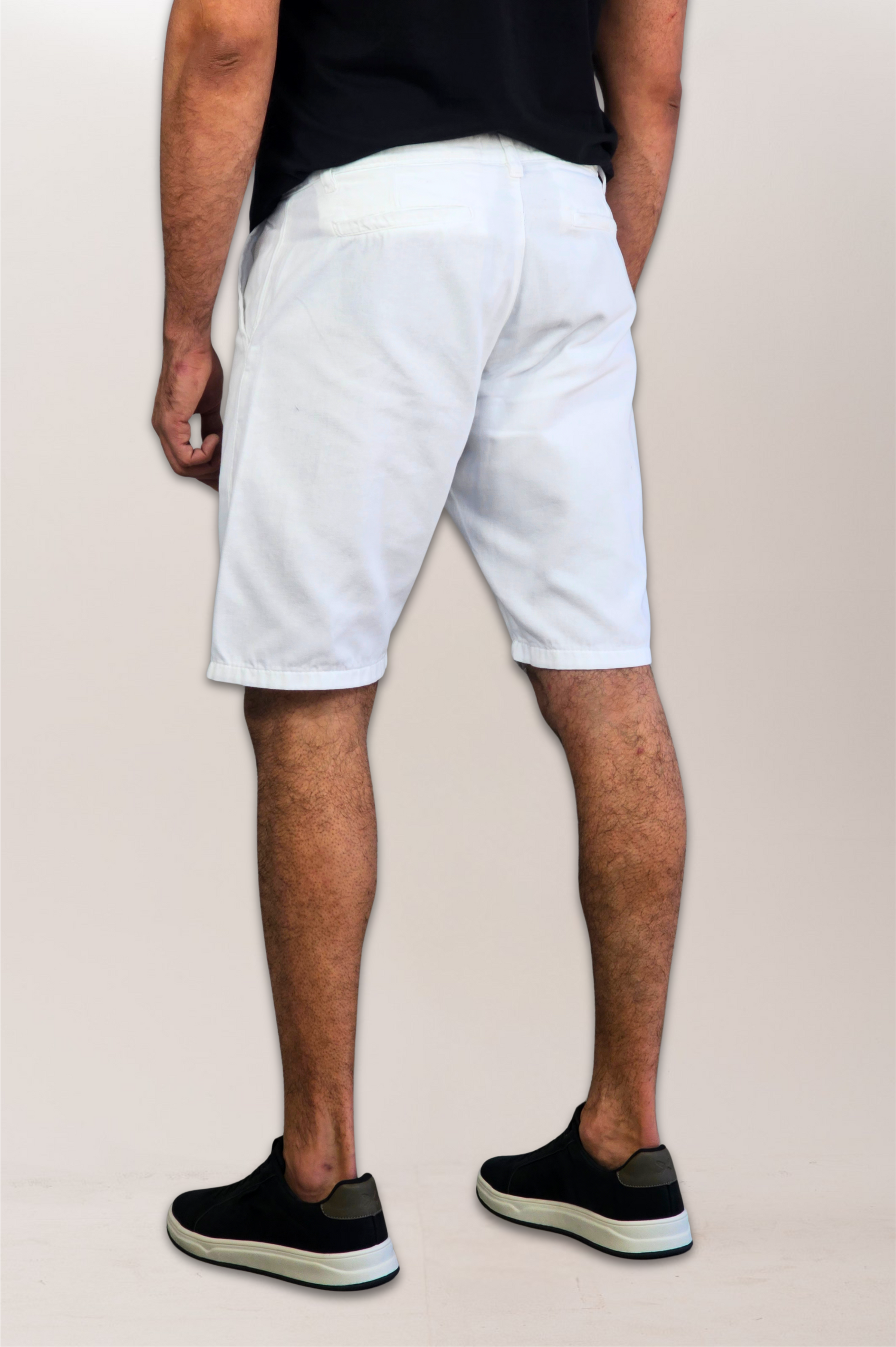 Bermuda Chino Sarja Algodão Puro Slim