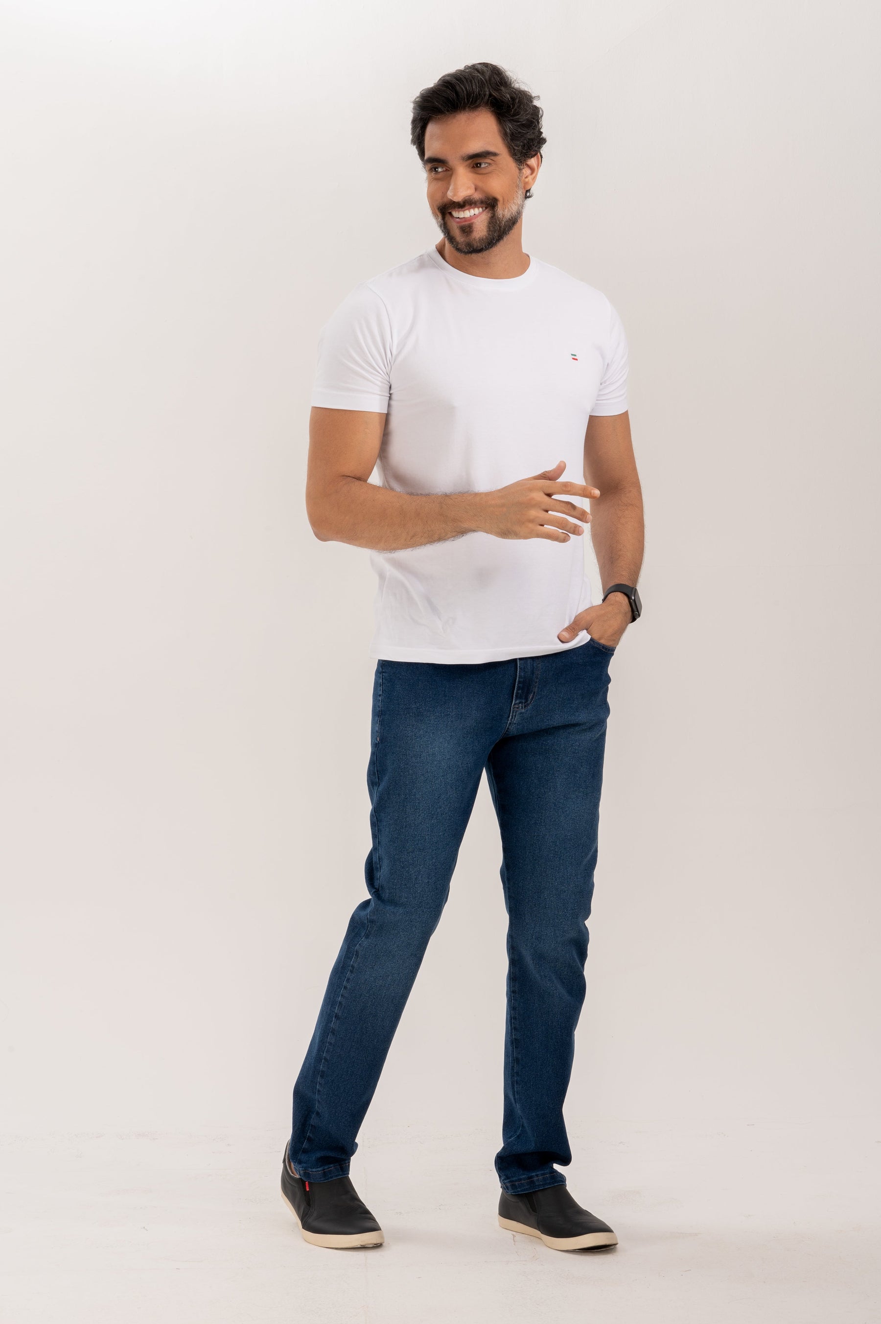 Calça Five Pocket Jeans Stone Slim