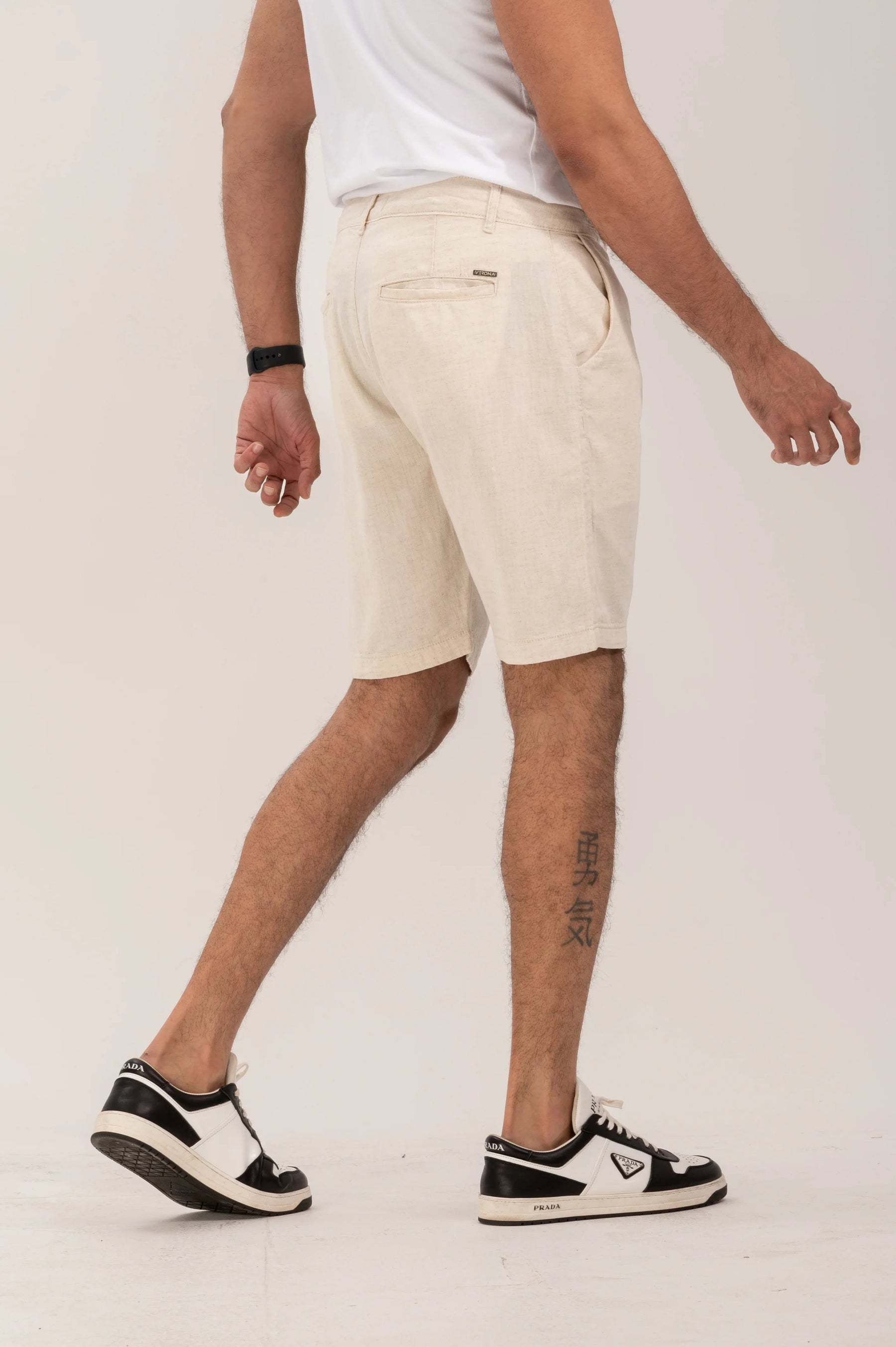Bermuda Chino Linho Premium Alfaiataria Slim