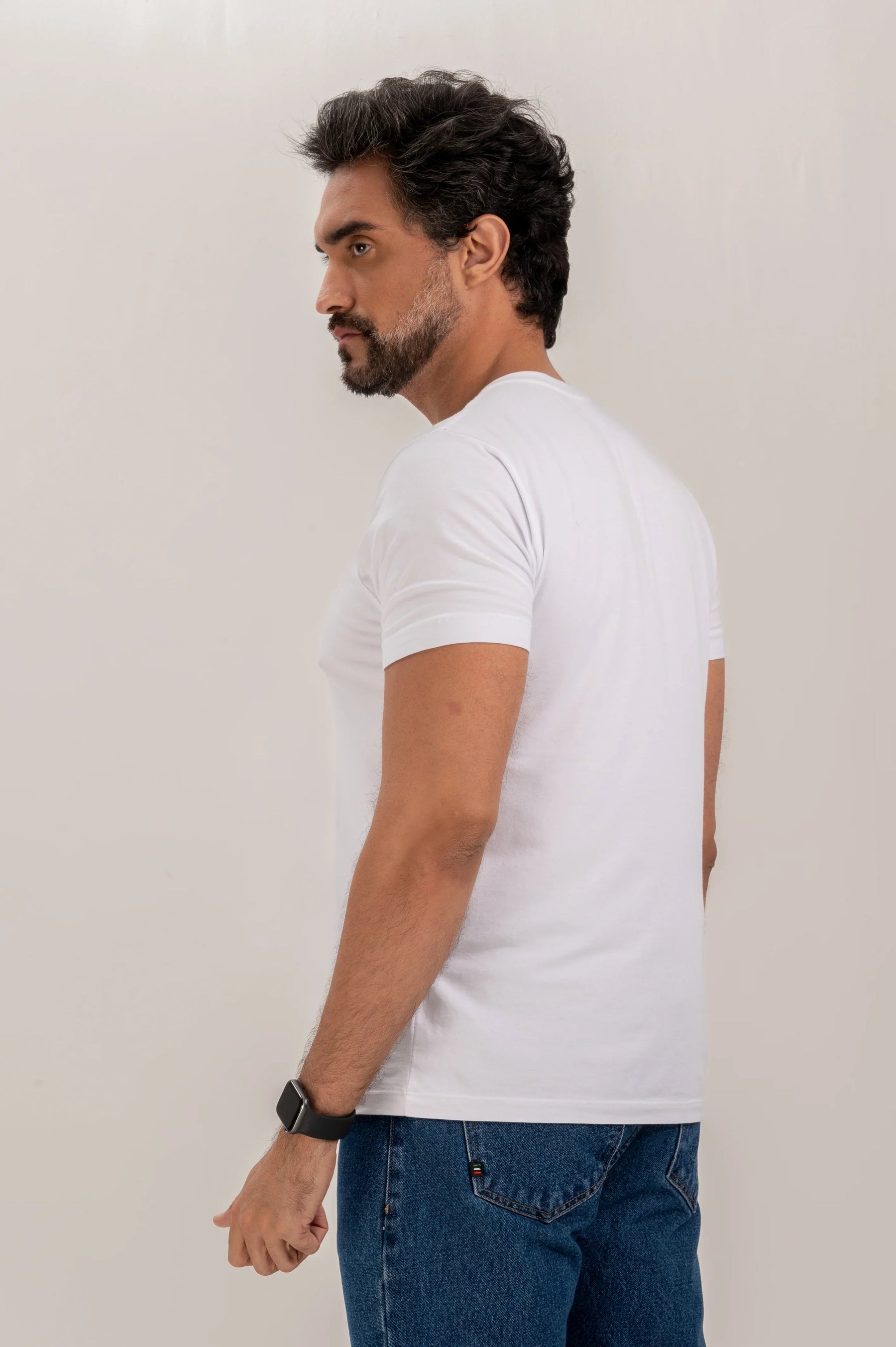Camiseta Premium Algodão Egípcio com Logo Slim