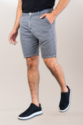 Bermuda Chino Sarja Algodão Puro Slim